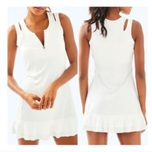 Lilly Pulitzer Delphina Tennis Dress Set Resort White Luxletic Large, NWT